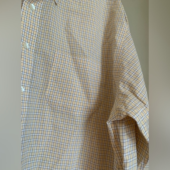 Brooks Brothers Long Sleeve Button down Shirt Cotton Yellow Plaid CL Non Iron - Picture 3 of 6